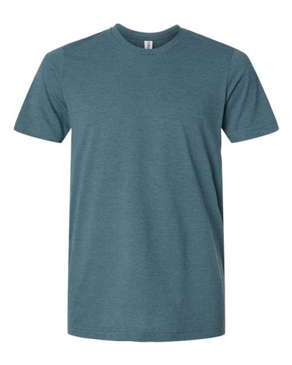 Tultex Unisex Combed CVC T-Shirt - Heather Deep Teal Front