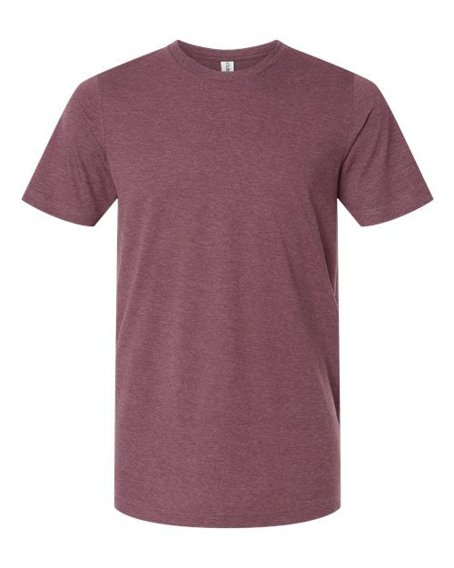 Tultex Unisex Combed CVC T-Shirt - Heather Maroon Front