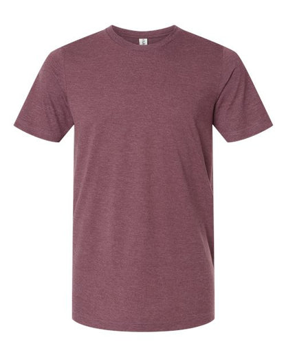 Tultex Unisex Combed CVC T-Shirt - Heather Maroon Front