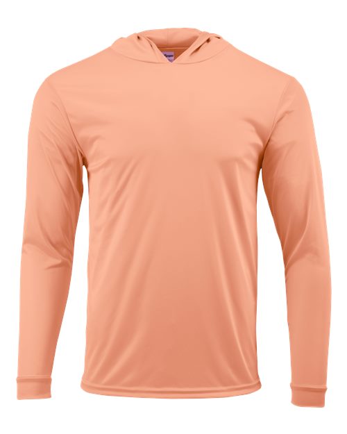 Paragon Unisex Bahama Performance Hooded Long Sleeve T-Shirt - Coral Front
