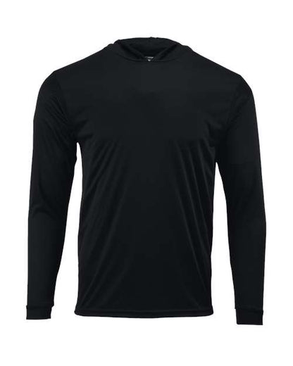 Paragon Youth Bahama Performance Hooded Long Sleeve T-Shirt - Black Front
