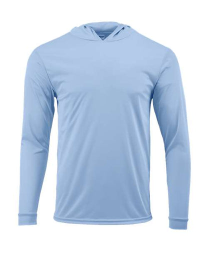 Paragon Youth Bahama Performance Hooded Long Sleeve T-Shirt - Blue Mist Front
