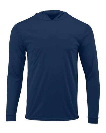 Paragon Youth Bahama Performance Hooded Long Sleeve T-Shirt - Navy Front