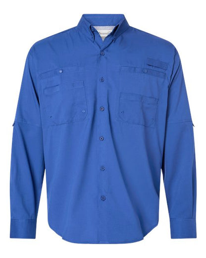 Paragon Men's Kitty Hawk Performance Fishing Shirt - Vivid Blue Front