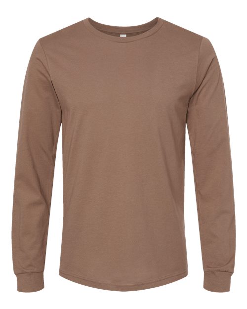 BELLA + CANVAS Unisex Jersey Long Sleeve Tee - Vintage Brown Front