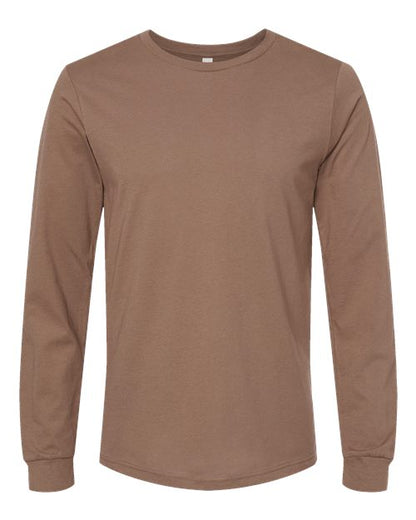 BELLA + CANVAS Unisex Jersey Long Sleeve Tee - Vintage Brown Front