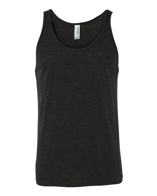 BELLA + CANVAS Unisex Triblend Tank - Charcoal Black Triblend Front