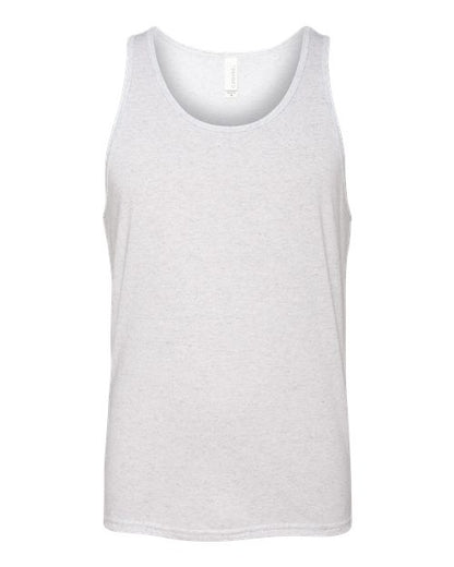 BELLA + CANVAS Unisex Triblend Tank - White Fleck Triblend Front