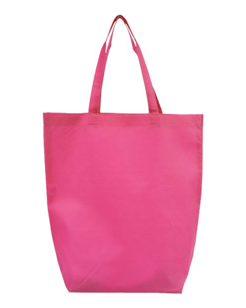 Q-Tees Non-Woven Gusset Bottom Tote - Hot Pink Front