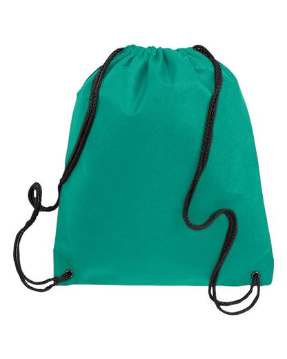 Q-Tees Non-Woven Drawstring Bag - Kelly Green Front