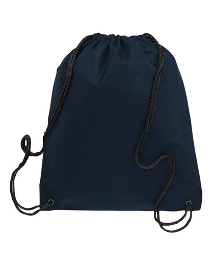 Q-Tees Non-Woven Drawstring Bag - Navy Front