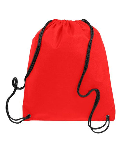 Q-Tees Non-Woven Drawstring Bag - Red Front