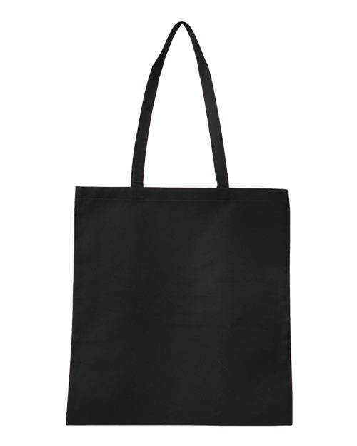 Q-Tees Non-Woven Tote Bag - Black Front