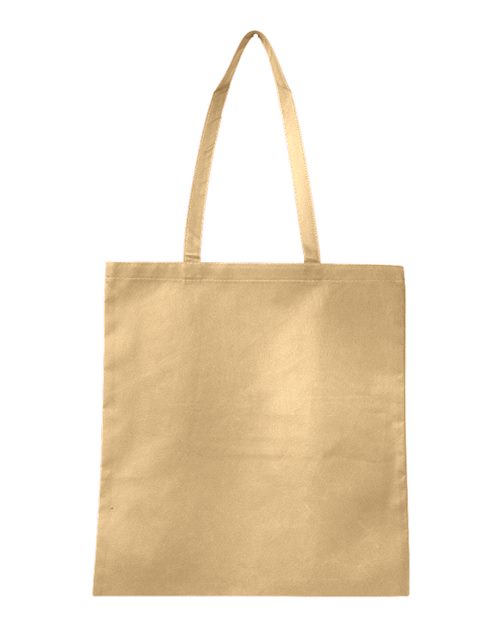 Q-Tees Non-Woven Tote Bag - Natural Front