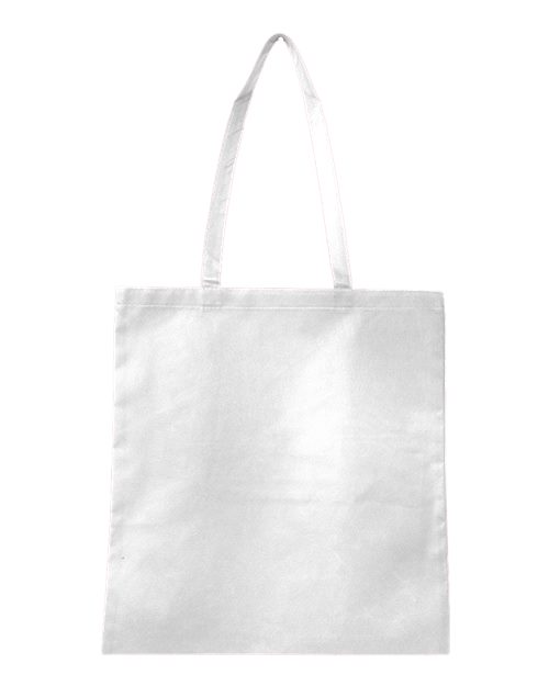 Q-Tees Non-Woven Tote Bag - White Front