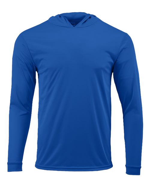 Paragon Unisex Bahama Performance Hooded Long Sleeve T-Shirt - Royal Front
