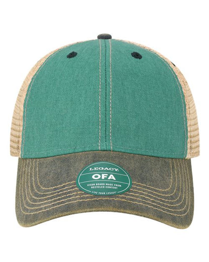 LEGACY Old Favorite Trucker Cap - Aqua Blue/ Navy Front