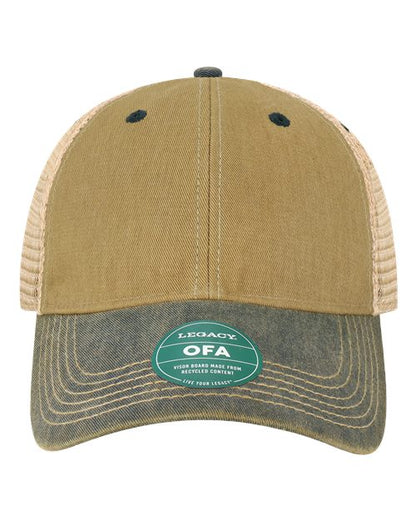 LEGACY Old Favorite Trucker Cap - Dark Tan/ Navy Front