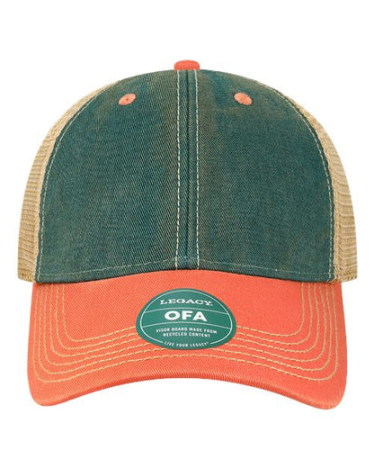LEGACY Old Favorite Trucker Cap - Marine Blue/ Coral Front