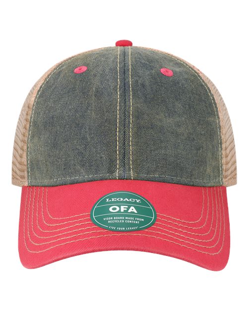 LEGACY Old Favorite Trucker Cap - Navy/ Dark Pink Front