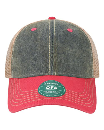 LEGACY Old Favorite Trucker Cap - Navy/ Dark Pink Front