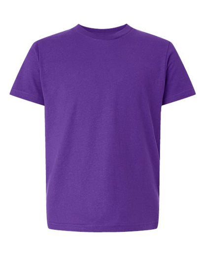 Tultex Youth Fine Jersey T-Shirt - Purple Front