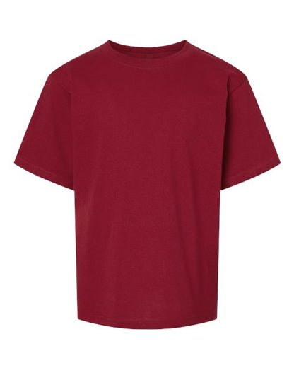 M&O Youth Gold Soft Touch T-Shirt - Cardinal Red Front