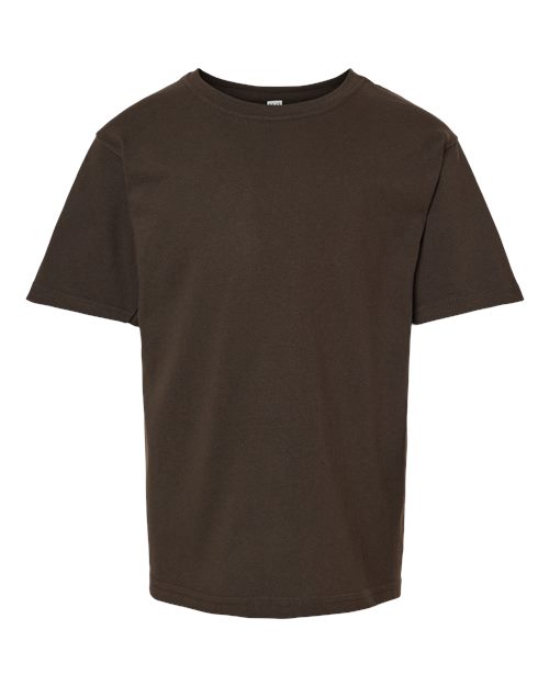 M&O Youth Gold Soft Touch T-Shirt - Chocolate Front