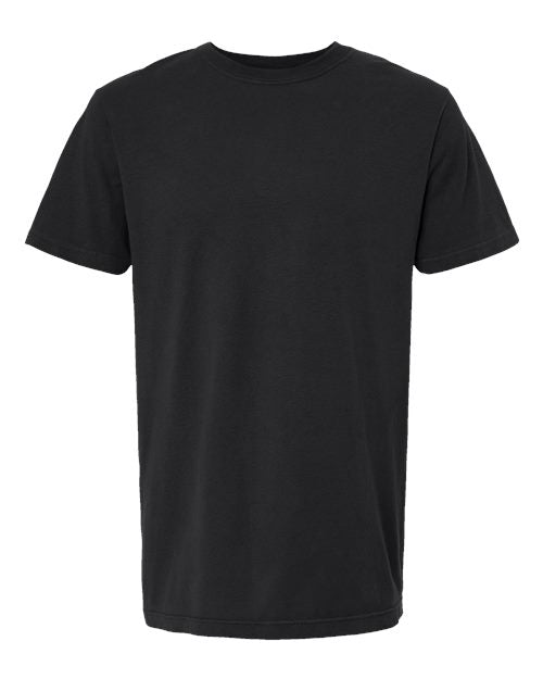 M&O Unisex Vintage Garment-Dyed T-Shirt - Black Front