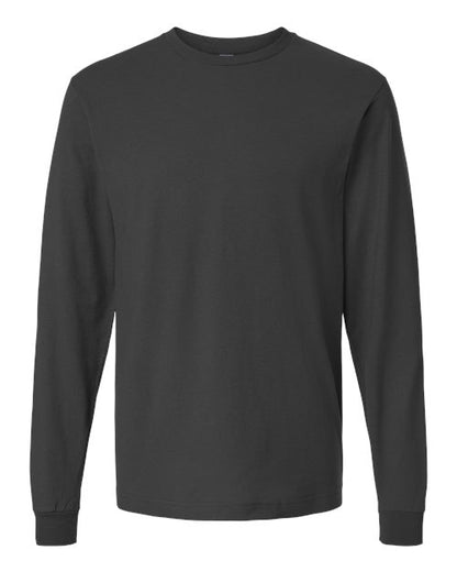 Tultex Unisex Fine Jersey Long Sleeve T-Shirt - Charcoal Front