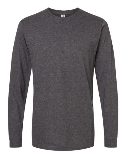 Tultex Unisex Fine Jersey Long Sleeve T-Shirt - Heather Charcoal Front