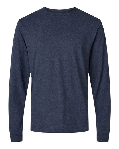 Tultex Unisex Fine Jersey Long Sleeve T-Shirt - Heather Denim Front