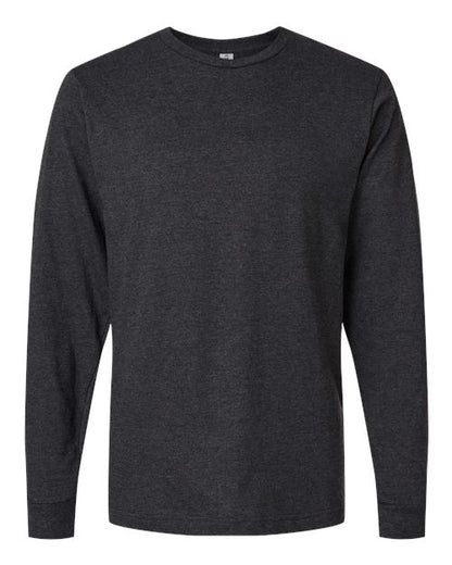 Tultex Unisex Fine Jersey Long Sleeve T-Shirt - Heather Graphite Front