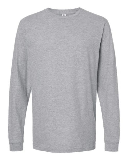 Tultex Unisex Fine Jersey Long Sleeve T-Shirt - Heather Grey Front