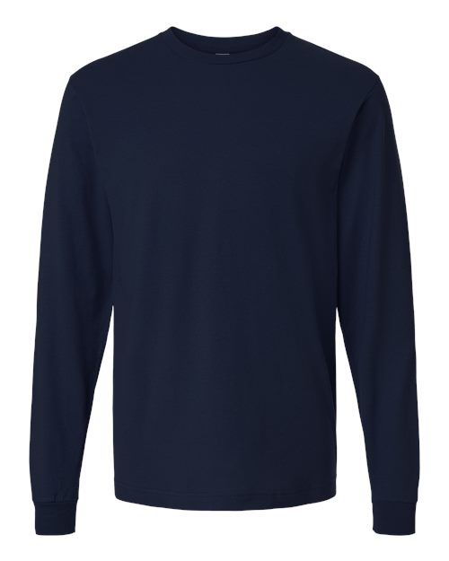 Tultex Unisex Fine Jersey Long Sleeve T-Shirt - Navy Front