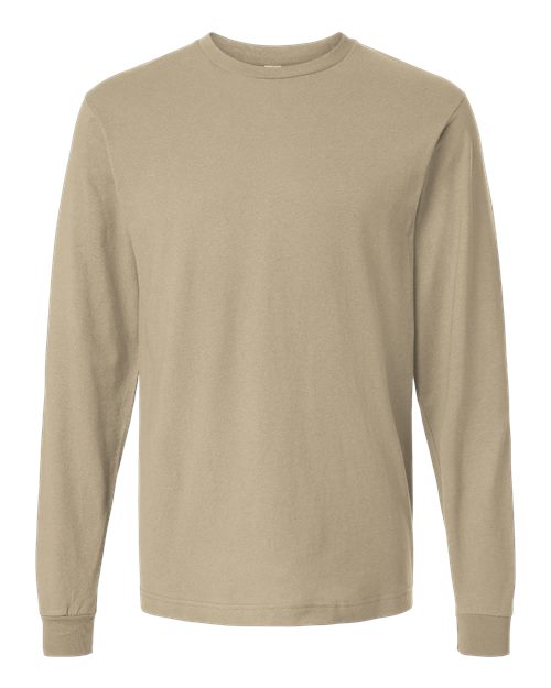 Tultex Unisex Fine Jersey Long Sleeve T-Shirt - Sand Front