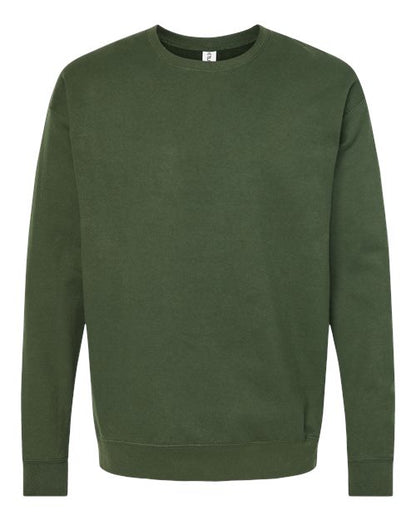 Tultex Unisex Fleece Crewneck Sweatshirt - Military Green Front