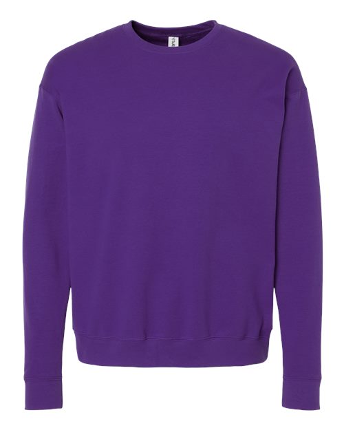 Tultex Unisex Fleece Crewneck Sweatshirt - Purple Front