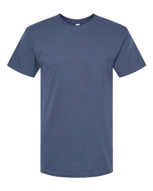 M&O Men's Gold Soft Touch T-Shirt - Indigo Blue Front