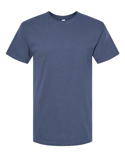 M&O Men's Gold Soft Touch T-Shirt - Indigo Blue Front