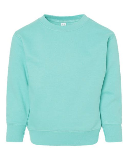 Rabbit Skins Toddler Fleece Crewneck Sweatshirt - Chill Front