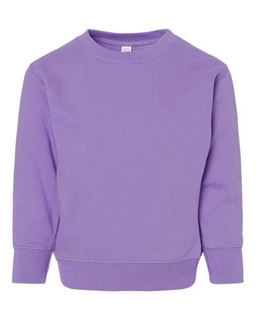 Rabbit Skins Toddler Fleece Crewneck Sweatshirt - Lavender Front