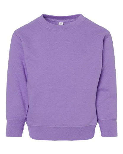 Rabbit Skins Toddler Fleece Crewneck Sweatshirt - Lavender Front