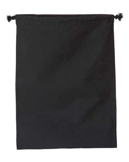 OAD Double Cinch Recycled Canvas Shoe and Accessory Bag - Recycled Black Front
