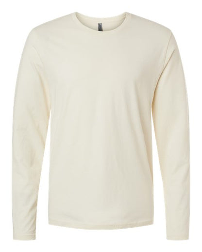 Next Level Unisex Cotton Long Sleeve Tee - Natural Front