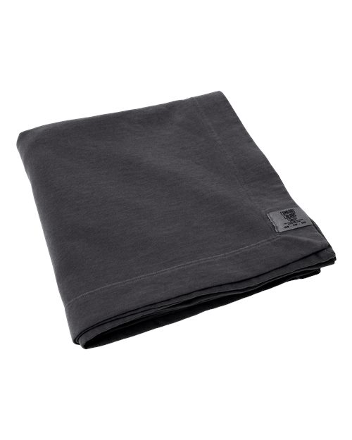 Comfort Colors Garment-Dyed Fleece Dorm Blanket - Pepper Front