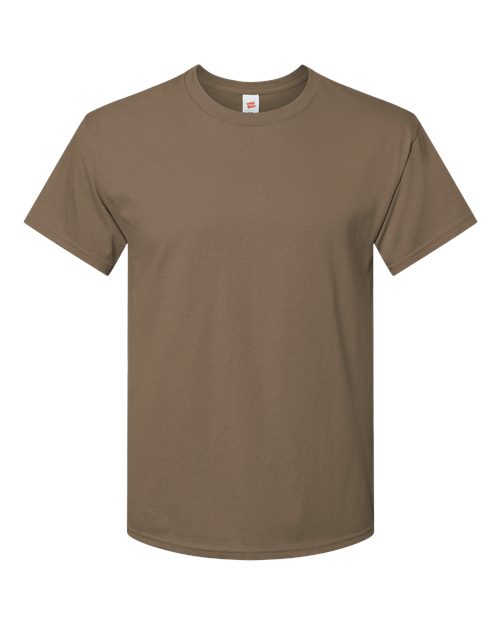 Hanes Unisex Essential-T T-Shirt - Coyote Brown Front