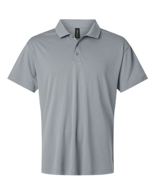 AllPro Men's Pro-Lock Performance Polo - Heather Steel Front