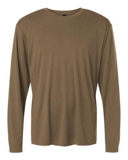 AllPro Unisex Pro-Lock Performance Long Sleeve T-Shirt - Cigar Front
