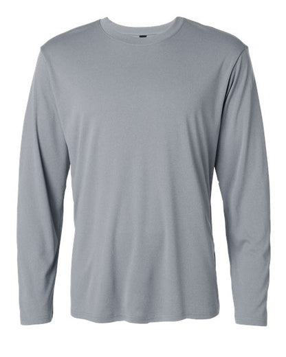 AllPro Unisex Pro-Lock Performance Long Sleeve T-Shirt - Heather Steel Front